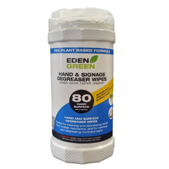 Eden Green Hand and Signage Degreaser Wipes Tub of 80