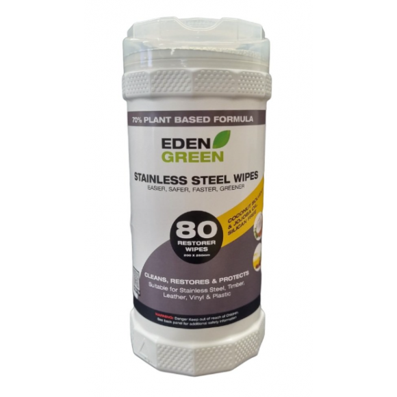 Eden Green Stainless Steel Wipes Tub of 80